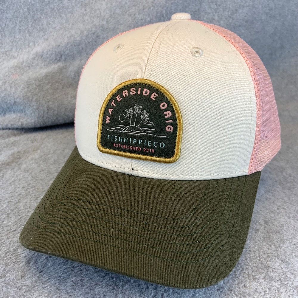 Waterside Orig Women Pink Fish Hippie Co Trucker Hat High & Dry Blush OS